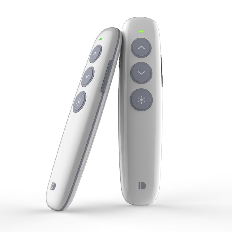 Doosl DSIT007 2.4GHz Rechargeable Powerpoint Presentation Wireless Cliker Remote Control Pen, Control Distance: 10m(White)
