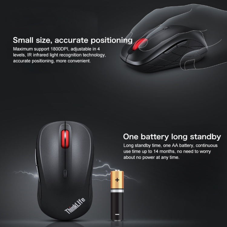 Lenovo ThinkLife Dual Mode Mute Wireless Bluetooth Mouse