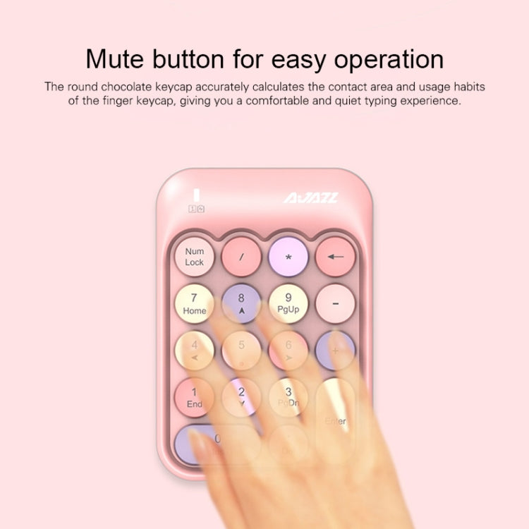 Ajazz AK18 2.4G Mini Wireless Mixed Color Keys Numeric Keyboard