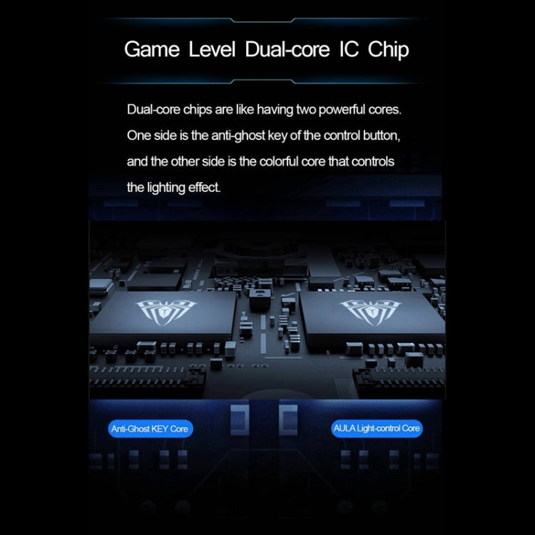 AULA F2088 108 Keys Mixed Light Mechanical Blue Switch Wired USB Gaming Keyboard with Metal Button