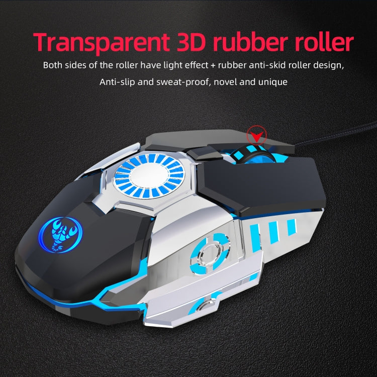 HXSJ J700 Colorful Lighting Programmable E-sports Gaming Wired Mouse