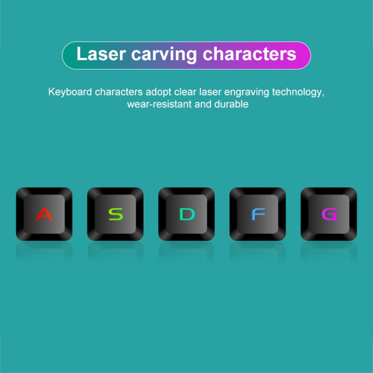 SHIPADOO D620 104-key Wired RGB Color Cracked Backlight Gaming Keyboard Mouse Kit for Laptop, PC