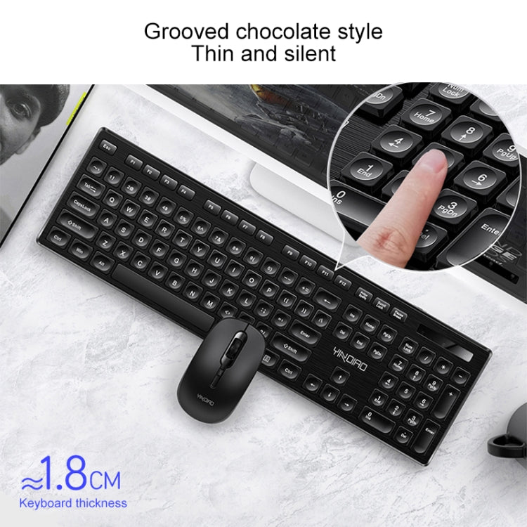 YINDIAO V3 Max Business Office Silent Wireless Keyboard Mouse Set