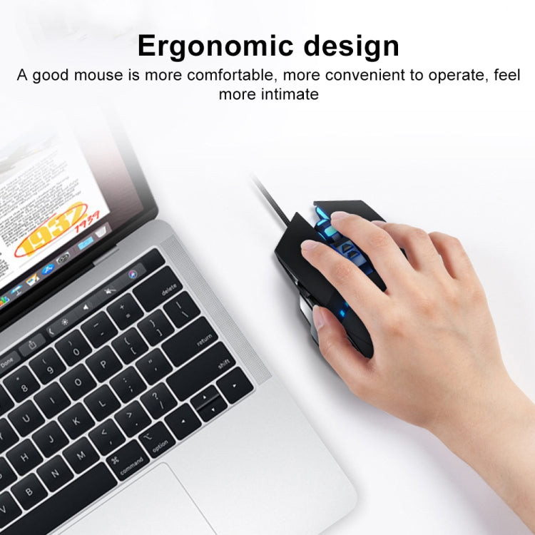 GM20 3200DPI 4-modes Adjustable 7-keys RGB Light Wired Gaming Mouse