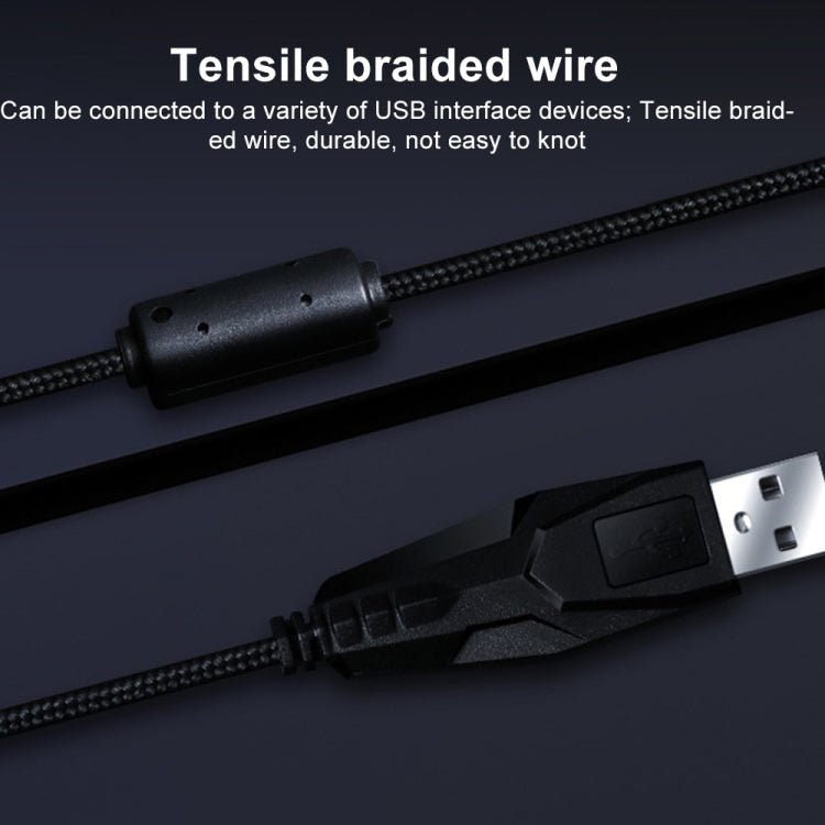 GM20 3200DPI 4-modes Adjustable 7-keys RGB Light Wired Gaming Mouse