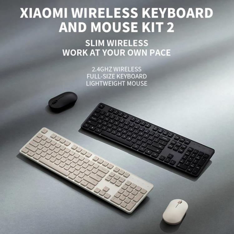 Original Xiaomi 2.4GHz Wireless Keyboard + Mouse Set for Notebook Desktop Laptop