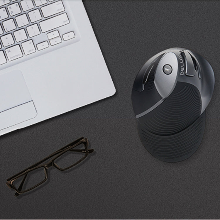 DELUX M618GX Wireless Ergonomic Vertical Mouse 1600DPI Optical Mouse