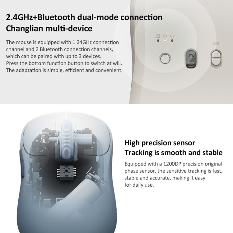 Original Xiaomi Dual-mode 1200DPI Ultra-thin Computer Mouse 3