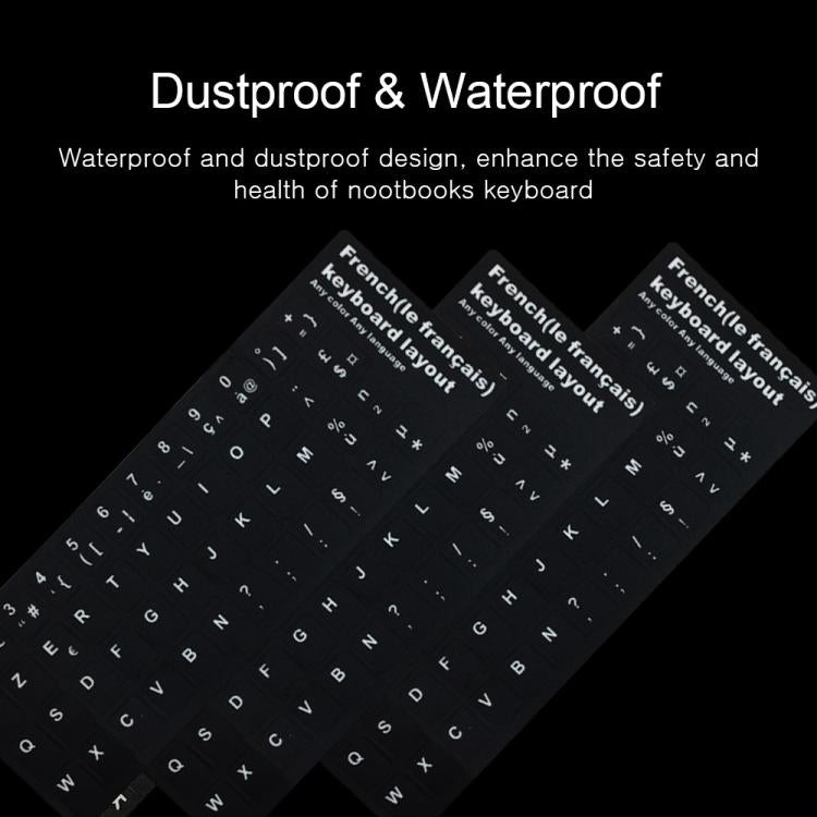 French Learning Keyboard Layout Sticker for Laptop / Desktop Computer Keyboard