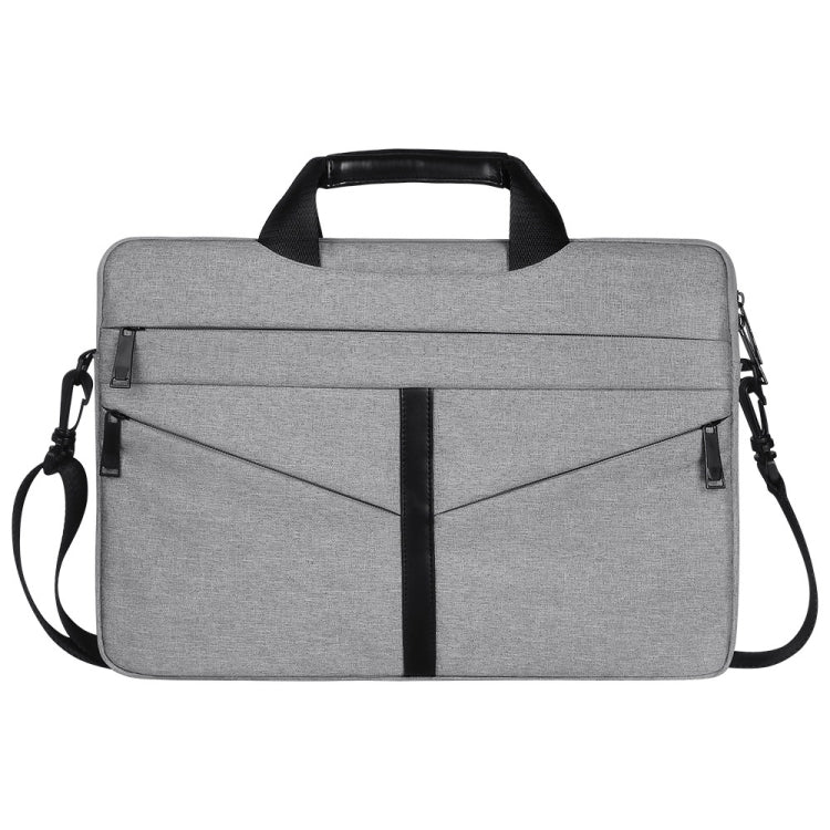 14.1 inch Breathable Wear-resistant Fashion Business Shoulder Handheld Zipper Laptop Bag with Shoulder Strap
