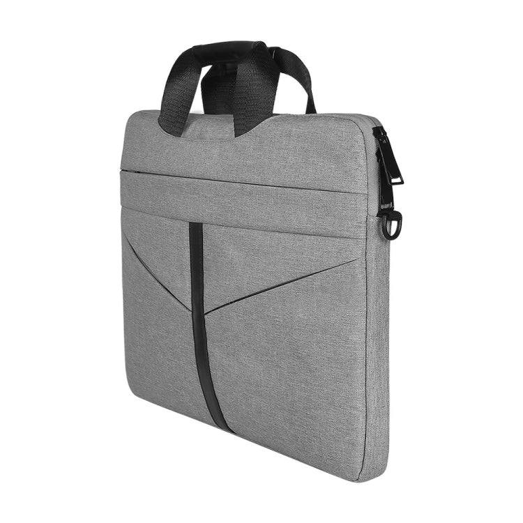14.1 inch Breathable Wear-resistant Fashion Business Shoulder Handheld Zipper Laptop Bag with Shoulder Strap