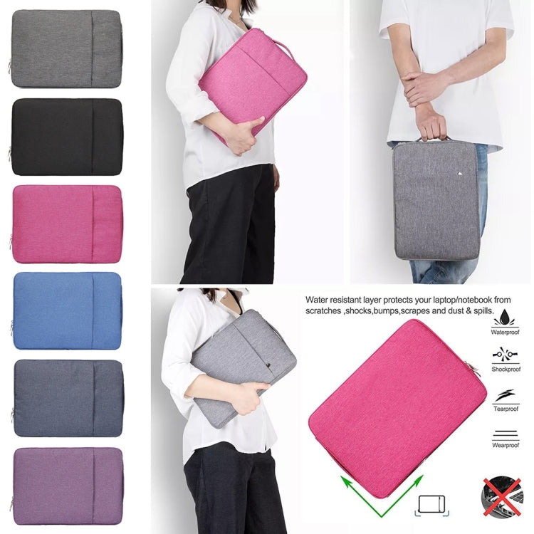 13.3 inch Universal Fashion Soft Laptop Denim Bags Portable Zipper Notebook Laptop Case Pouch for MacBook Air / Pro, Lenovo and other Laptops, Size: 35.5x26.5x2cm, 13.3 inch Grey, 13.3 inch Dark Blue, 13.3 inch Black