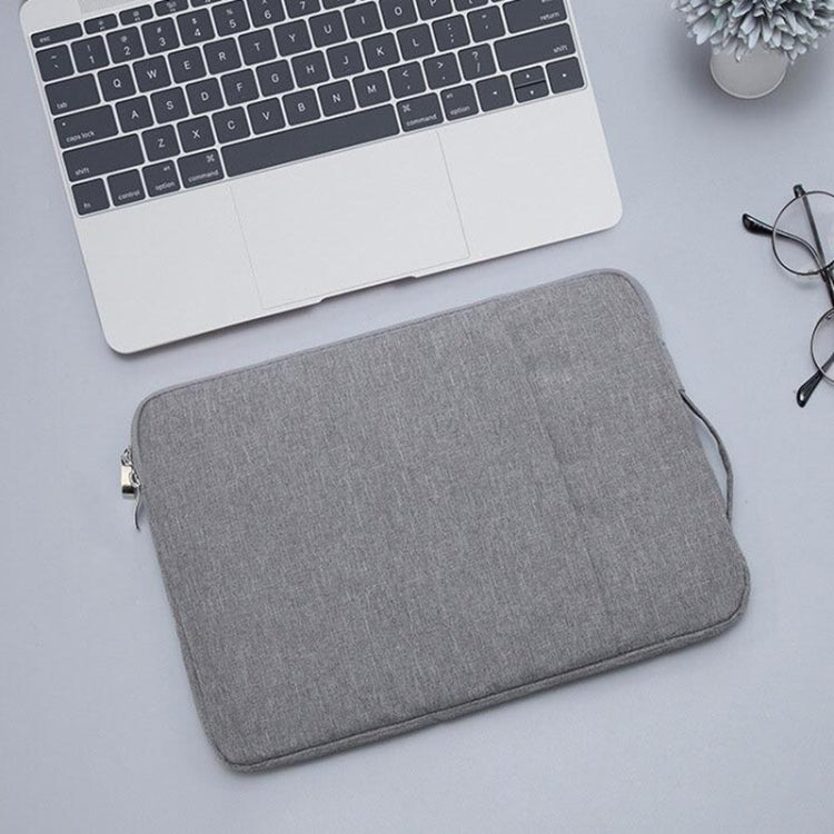 15.4 inch Universal Fashion Soft Laptop Denim Bags Portable Zipper Notebook Laptop Case Pouch for MacBook Air / Pro, Lenovo and other Laptops, Size: 39.2x28.5x2cm, 15.4 inch Grey, 15.4 inch Dark Blue, 15.4 inch Black