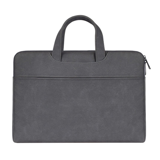 ST06 Waterproof PU Leather Zipper Hidden Portable Strap One-shoulder Handbag for 13.3 inch Laptops, with Suitcase Belt, ST06 13.3 inch Dark Gray, ST06 13.3 inch Pink, ST06 13.3 inch Light Grey