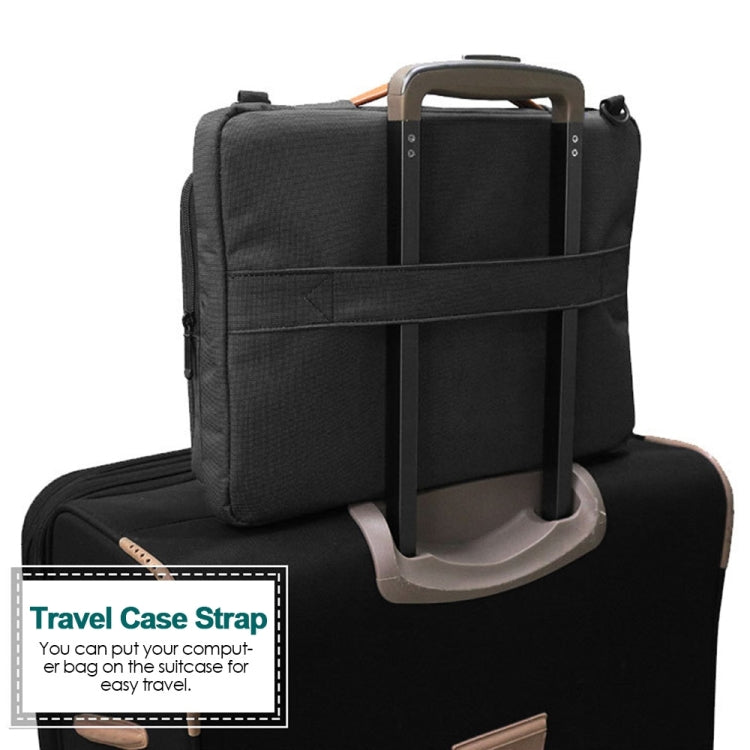 Nylon Waterproof Laptop Handbag Bag for 15-15.6 inch Laptops with Trunk Trolley Strap