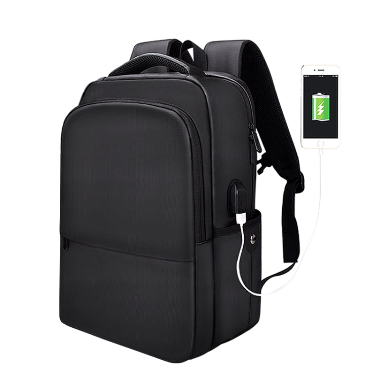 Polyester Waterproof Laptop Backpack for Below 15 inch Laptops, with USB Interface Trunk Trolley Strap