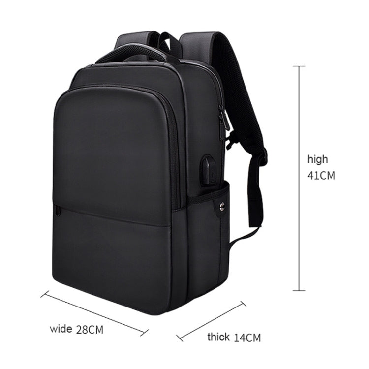 Polyester Waterproof Laptop Backpack for Below 15 inch Laptops, with USB Interface Trunk Trolley Strap