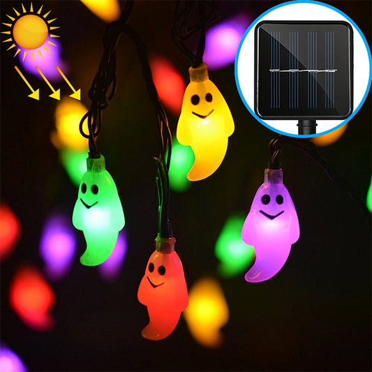 Ghost Shape 30 LEDs Outdoor Garden Waterproof Christmas Festival Decoration Solar Lamp String