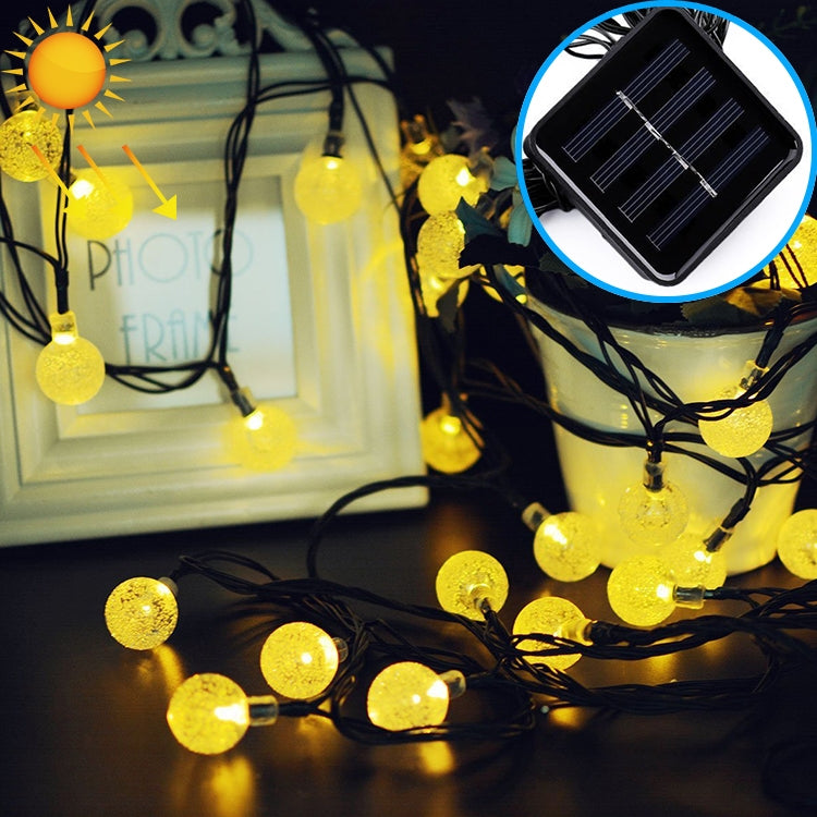 50 LEDs Bubble Ball Outdoor Garden Waterproof Christmas Spring Festival Decoration Solar Lamp String
