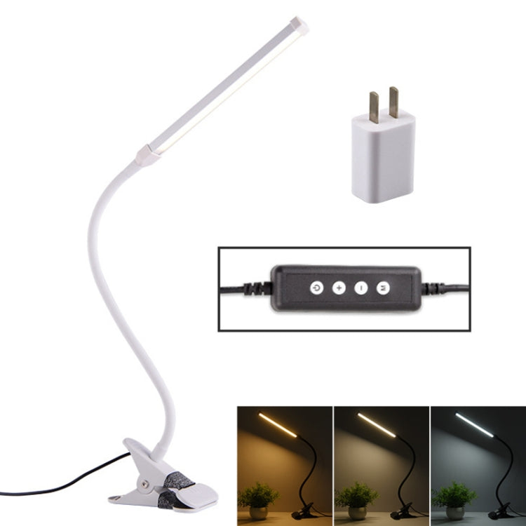 LED Desk Lamp 8W Folding Adjustable USB Charging Eye Protection Table Lamp, USB Charge Version + Power Plug