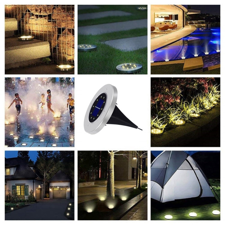 2 PCS 10 LEDs Solar Powered Buried Light Under Ground Lamp IP65 Waterproof Outdoor Garden Street Light