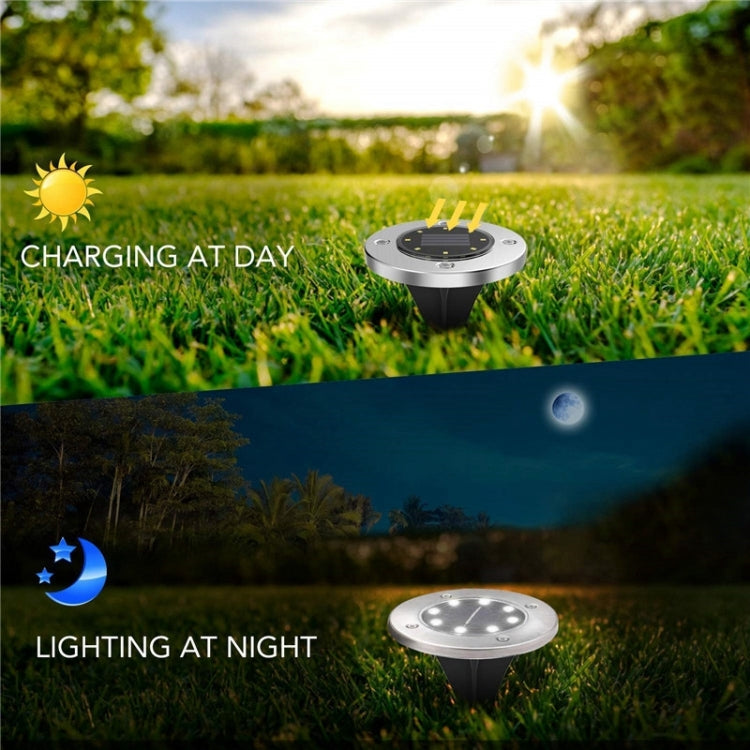 2 PCS 10 LEDs Solar Powered Buried Light Under Ground Lamp IP65 Waterproof Outdoor Garden Street Light
