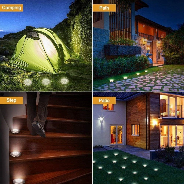 2 PCS 12 LEDs Solar Powered Buried Light Under Ground Lamp IP65 Waterproof Outdoor Garden Street Light