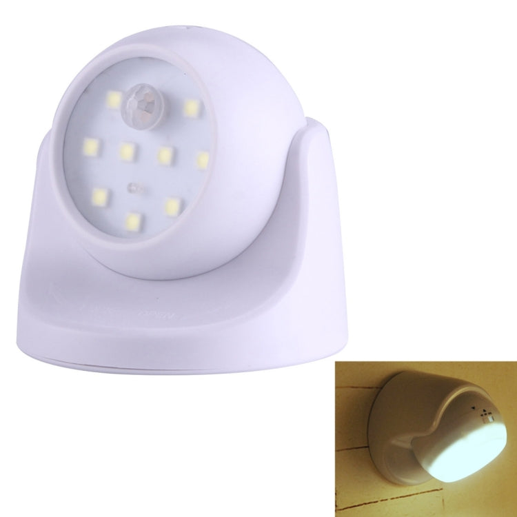 9 LEDs 240 LM 6000K 360 Degrees Rotation Wireless Motion Sensor Wardrobe Light / Night Light / Wall Lamp for bedroom, living room, bathroom, aisle