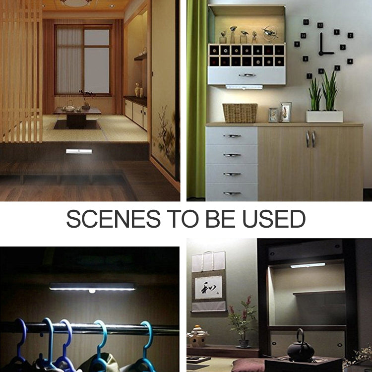 2.8W 20 LEDs Warm White Wide Screen Intelligent Human Body Sensor Light LED Corridor Cabinet Light, USB Charging Version