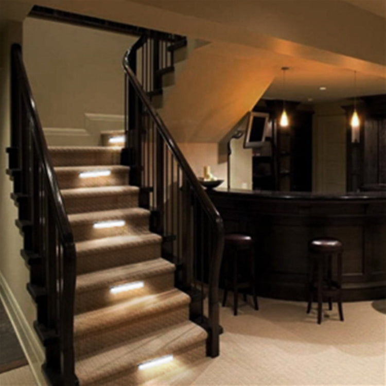 2.8W 60 LEDs Warm White Wide Screen Intelligent Human Body Sensor Light LED Corridor Cabinet Light, USB Charging Version