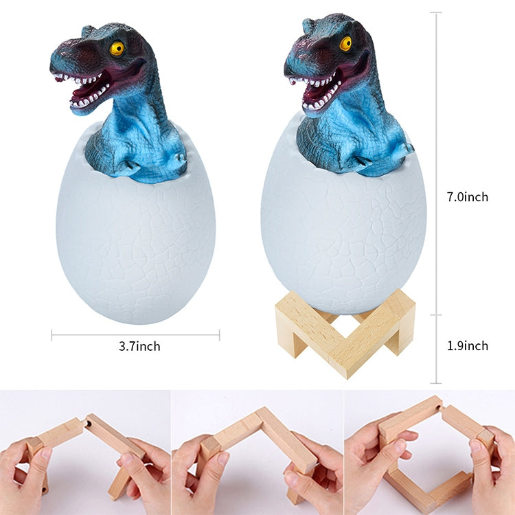 Tyrannosaurus Shape Creative Touch 3D Decorative Night Light, 3-color Patting Version