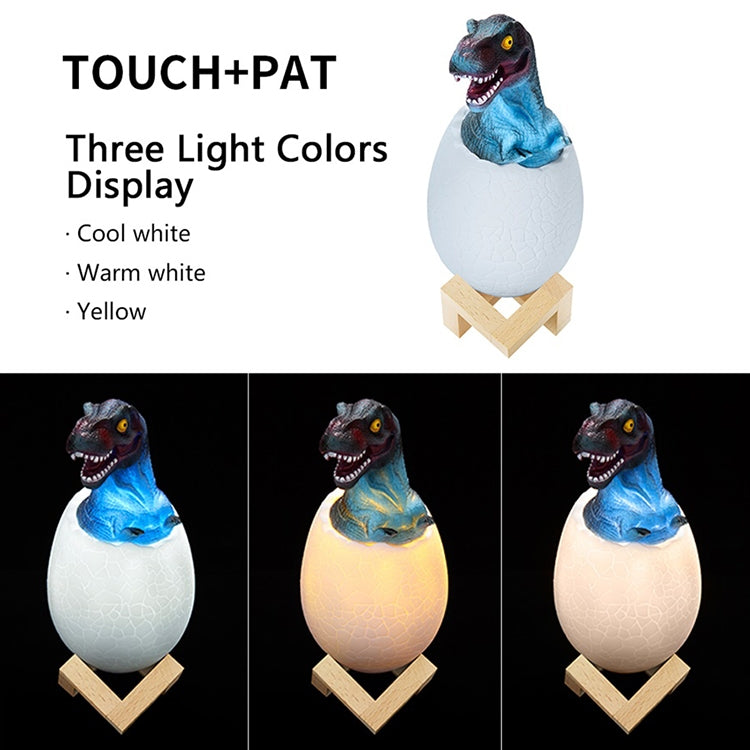Tyrannosaurus Shape Creative Touch 3D Decorative Night Light, 3-color Patting Version