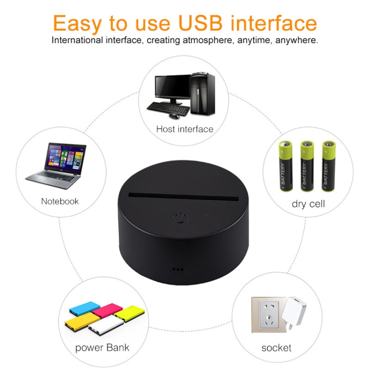 Three Footballs Shape Creative Crack Touch Dimming 3D Colorful Decorative Night Light