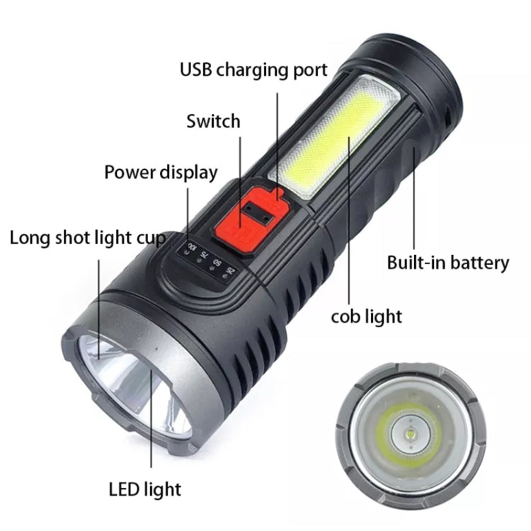 L-822 USB Rechargeable Floodlight Mini Portable LED Flashlight