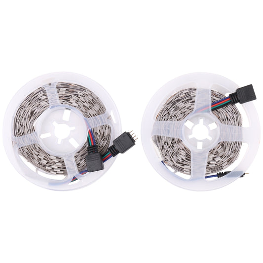 2pcs Bare Board 5050 SMD RGB LED Rope Light, 30 LED/m, Length: 5m, 12V 2A 100-240V, with 24 Keys Doodle Controller