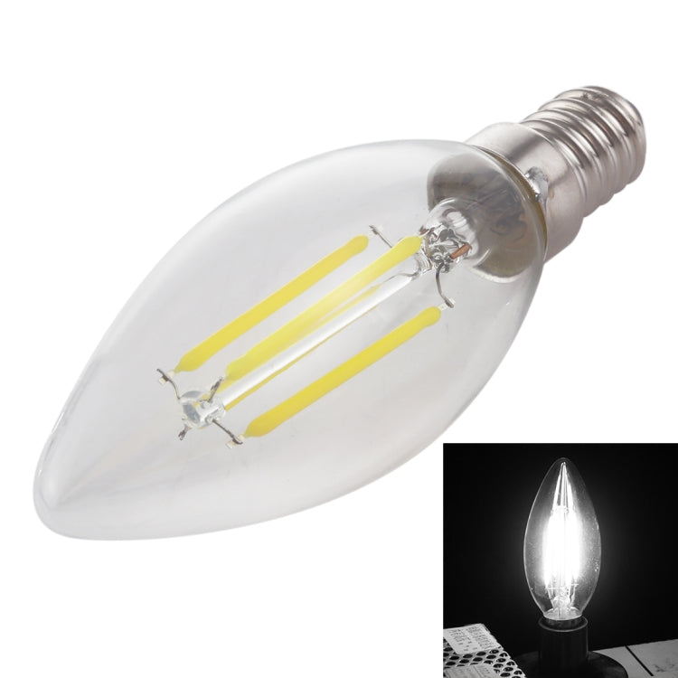 C35 E14 4W 4 LEDs 300 LM 3000K Dimmable Retro LED Filament Light Bulb Energy Saving Light, AC 220V