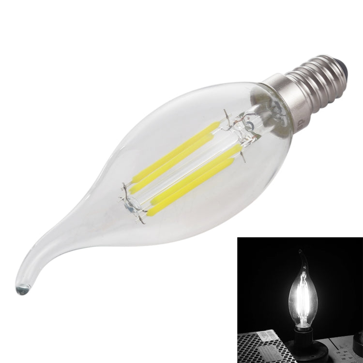 C35 E14 4W 4 LEDs 300 LM 3000K Dimmable Retro LED Filament Light Bulb Energy Saving Light, AC 220V