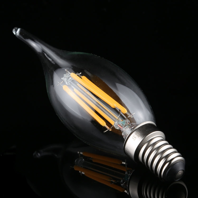 C35 E14 4W 4 LEDs 300 LM 3000K Dimmable Retro LED Filament Light Bulb Energy Saving Light, AC 220V