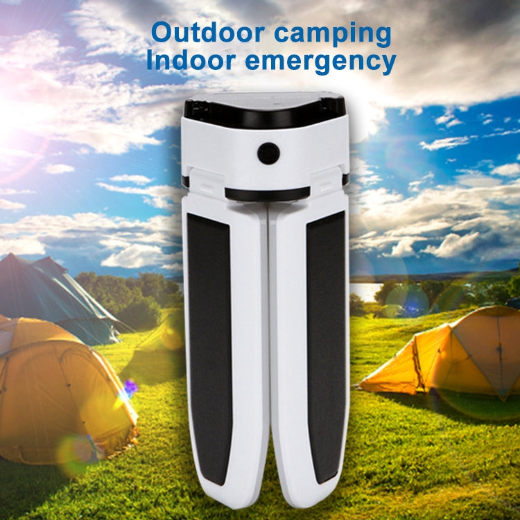 Multifunctional Solar USB Charging 60 LED Trefoil Camping Lamp Outdoor Tent Portable Lamp Flashlight  Emergency Light Bulb Light, Style: Solar