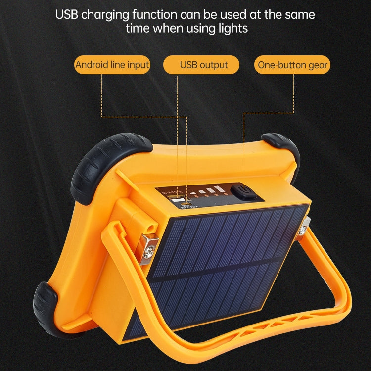 50W 32 LEDs Solar Portable Camping Light Magnetic Lighting Emergency Light with Four Levels of Brightness & Power Bank & Battery Indicator