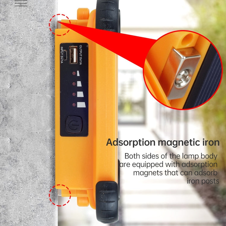 50W 32 LEDs Solar Portable Camping Light Magnetic Lighting Emergency Light with Four Levels of Brightness & Power Bank & Battery Indicator