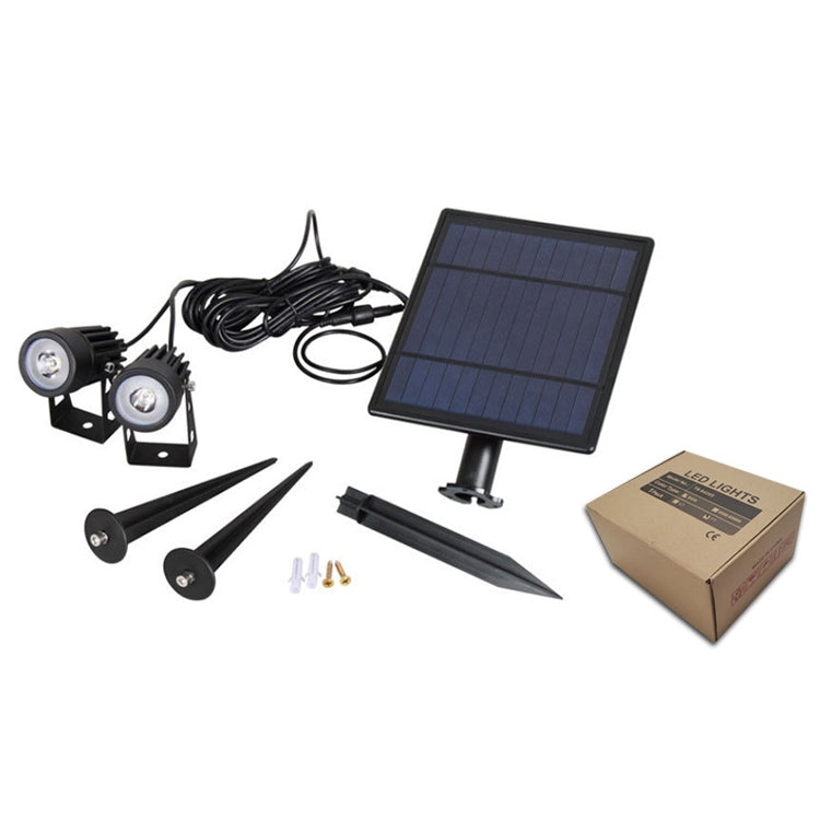 3W One for Three Solar Spotlight Outdoor IP65 Waterproof Light Control Induction Lawn Lamp, Luminous Flux: 300-400lm (RGB Cyclic Fixation)