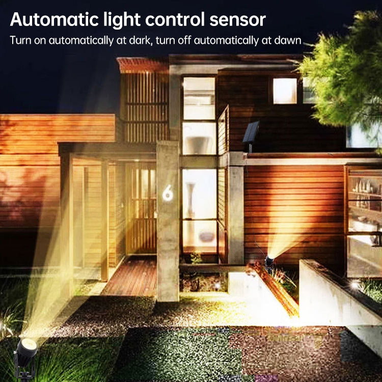 3W One for Three Solar Spotlight Outdoor IP65 Waterproof Light Control Induction Lawn Lamp, Luminous Flux: 300-400lm (RGB Cyclic Fixation)