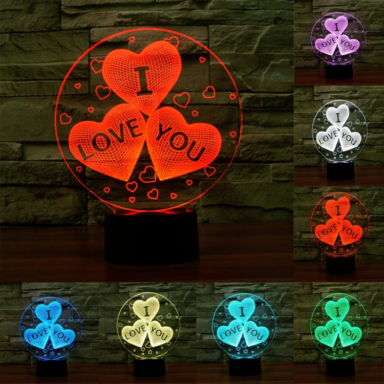 7-color Discoloration Creative Visual Stereo Lamp Desk Lamp Novelty Gift