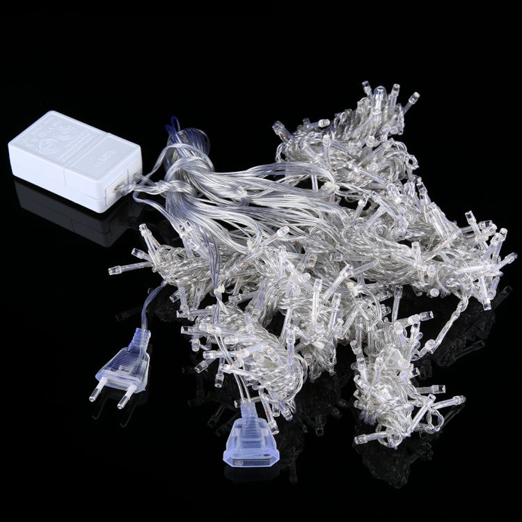 300 LEDs Curtain String Light with End Joint & Multi-function Controller & Memory Waterproof, EU Plug, AC 220V