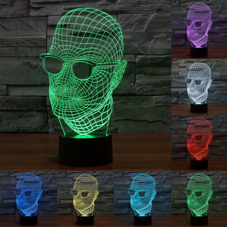 7 Color Discoloration Creative Visual Stereo Lamp Desk Lamp Night Light, Product Size: 23.6 x 14.0 x 8.7 cm