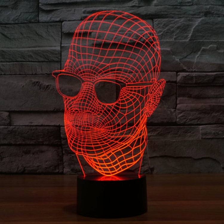 7 Color Discoloration Creative Visual Stereo Lamp Desk Lamp Night Light, Product Size: 23.6 x 14.0 x 8.7 cm