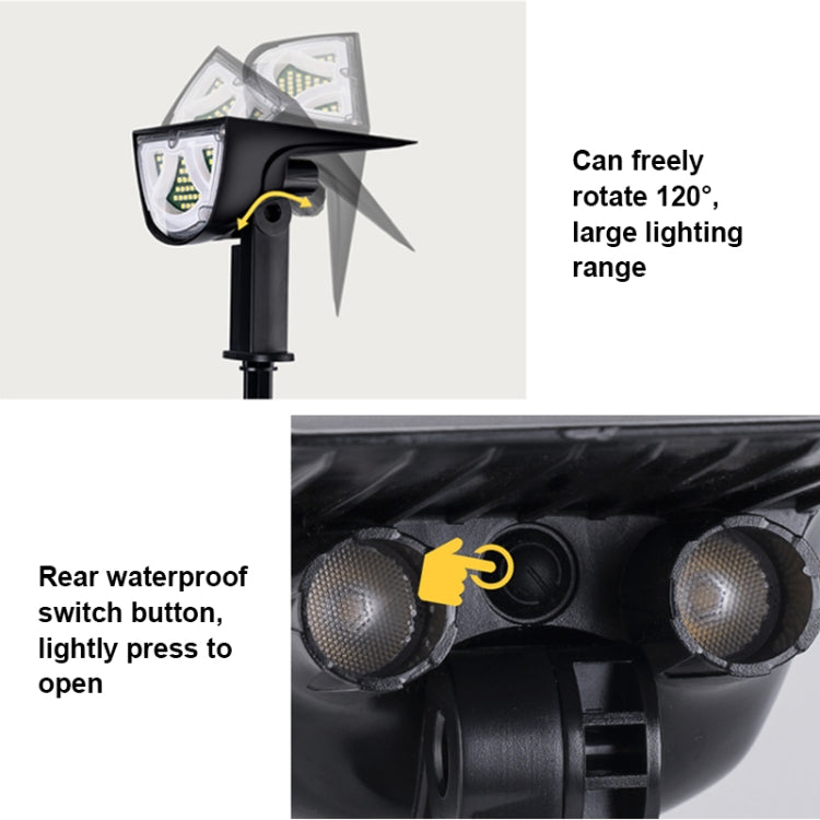 Solar Projection Light Outdoor IP65 Waterproof LED Landscape Garden Ground Plug Light Decorative Lawn Lamp