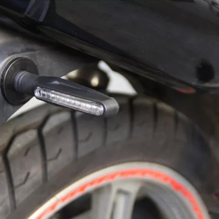 4 PCS DC 12V Motorcycle 12-LED Turn Signal Indicators Blinker Light, (Yellow Light)