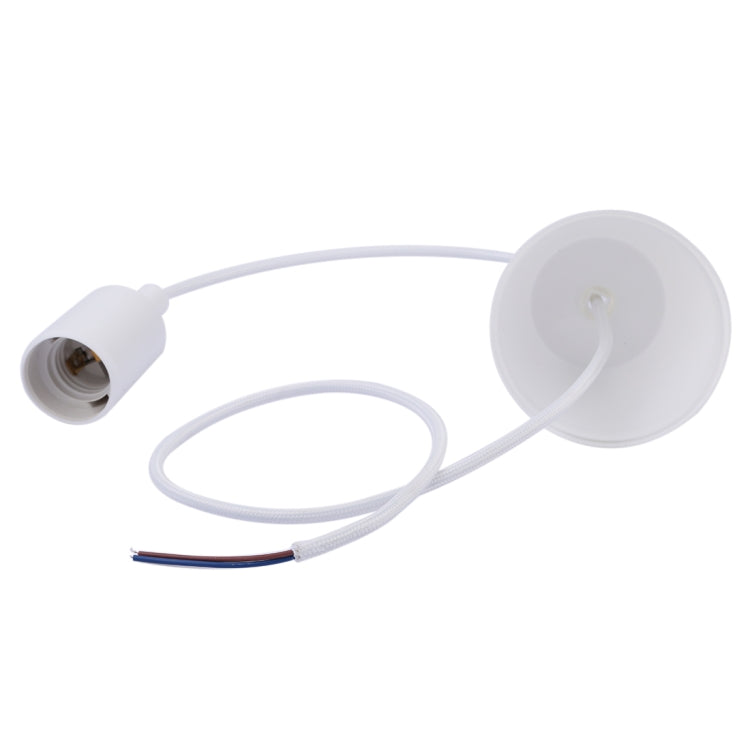 E27 Lamp Holder Hanging Wire Chandelier Lamp Holder Bulb Base Power Cable with Lampshade, Cable Length: 1m